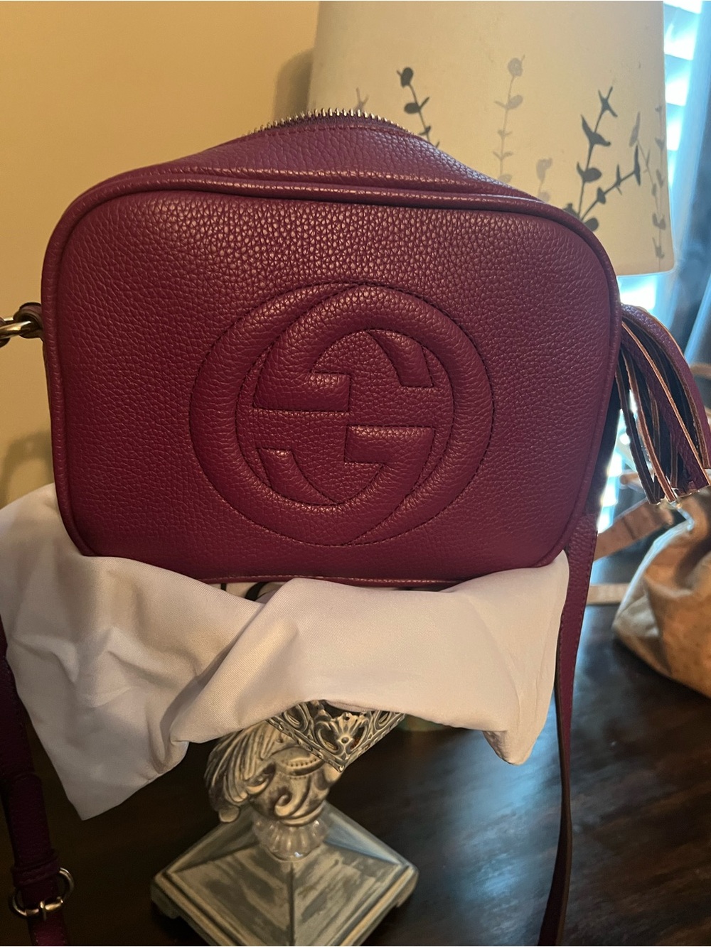 🦋 NWOT Purple Pebbled Leather fashion purse Soho Disco Crossbody - Picture 6 of 7